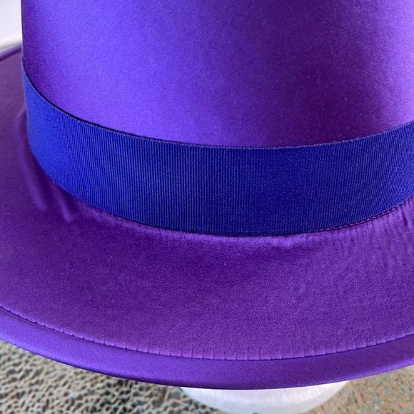 SAINT LAURENT Paris Fedora Satin Colore Parma Vio - NWT - Picture 8 of 14